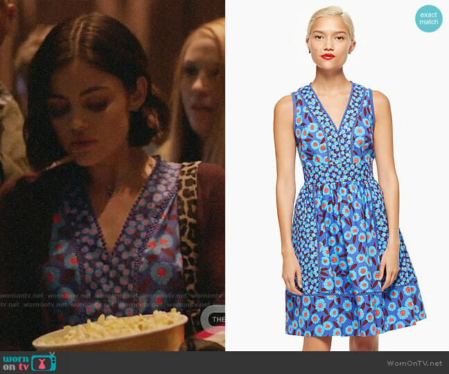 Kate Spade Tangier Floral Fit and Flare Dress worn by Stella Abbott (Lucy Hale) on Life Sentence