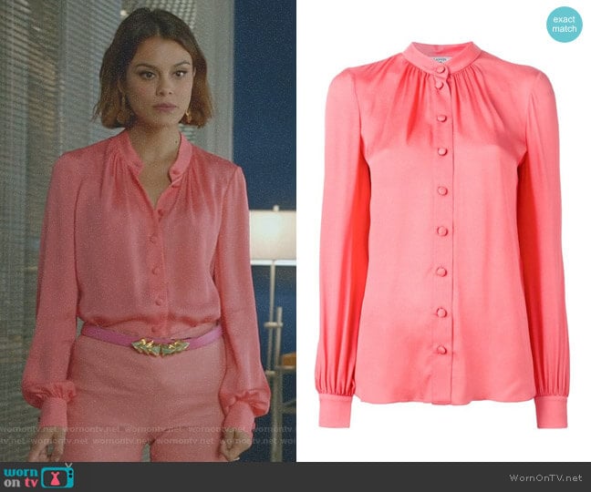 Button Down Blouse by Lanvin worn by Cristal Flores (Nathalie Kelley) on Dynasty