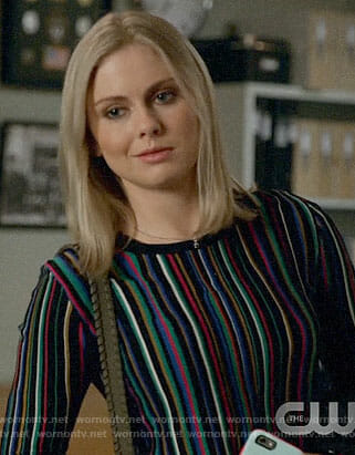 Liv's multi colored stripe sweater on iZombie