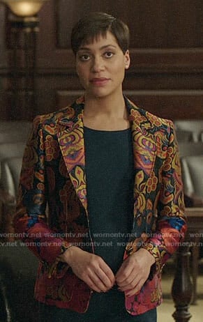 Lucca's floral blazer on The Good Fight