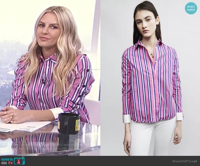 'Cenali' Shirt by Maje worn by Morgan Stewart on E! News