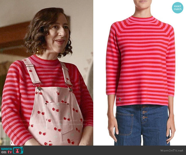 WornOnTV: Carol’s pink cherry print overalls on Last Man on Earth ...