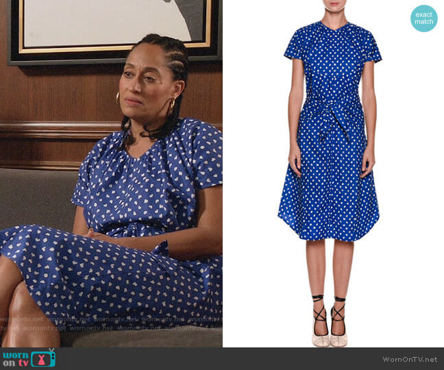 WornOnTV: Bo’s blue dotted dress on Black-ish | Tracee Ellis Ross ...