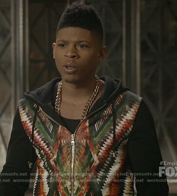 Hakeem’s multicolored hoodie on Empire