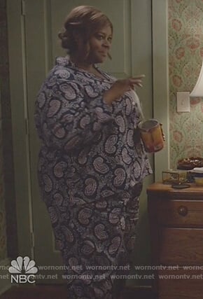 Ruby’s paisley print pajama’s on Good Girls