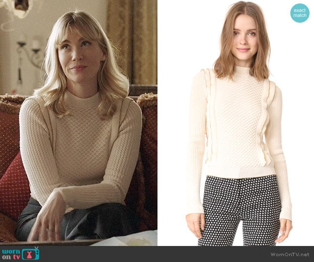 Philosophy di Lorenzo Serafini Ruffle Pullover worn by Melissa Shart (January Jones) on Last Man On Earth