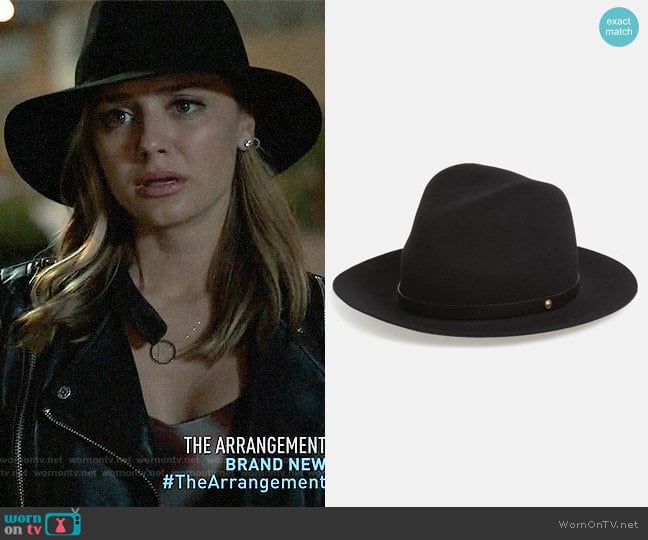 Rag & Bone Floppy Brim Felted Wool Fedora worn by Megan Morrison (Christine Evangelista) on The Arrangement