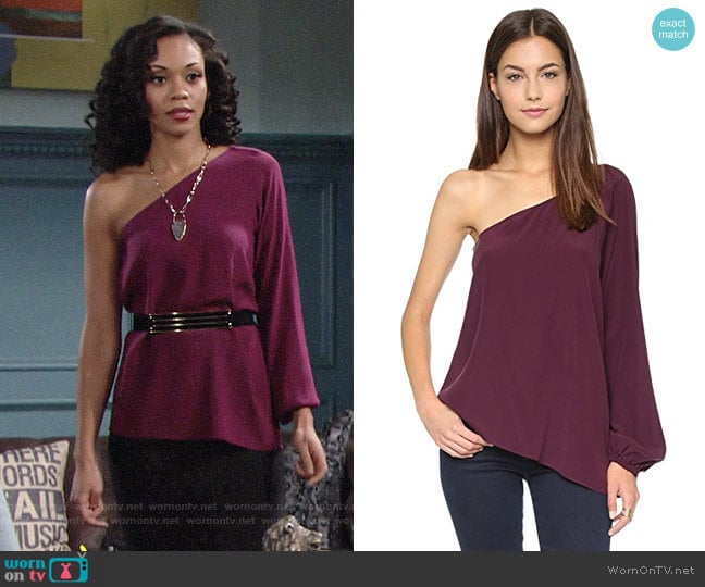 Ramy Brook Kanye Top worn by Hilary Curtis (Mishael Morgan) on The Young and the Restless