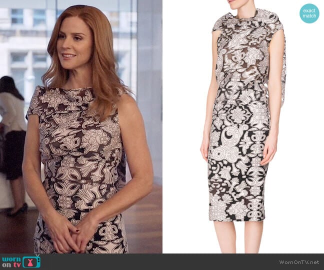 Roland Mouret Eugene Top and Norley Skirt worn by Donna Paulsen (Sarah Rafferty) on Suits