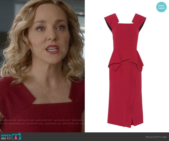 Roland Mouret Sawleigh Dress worn by Marissa Morgan (Geneva Carr) on Bull