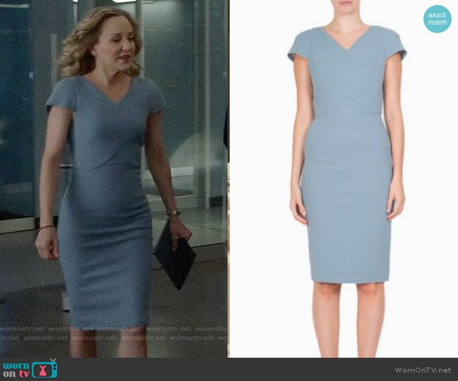 Roland Mouret Tournay Dress worn by Marissa Morgan (Geneva Carr) on Bull