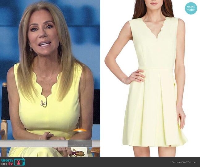 Scallop Fit & Flare Dress by Tahari ASL worn by Kathie Lee Gifford on Today