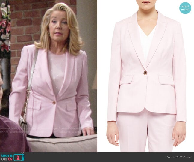 Ted Baker Soreli Tailored Jacket worn by Nikki Reed Newman (Melody Thomas-Scott) on The Young and the Restless