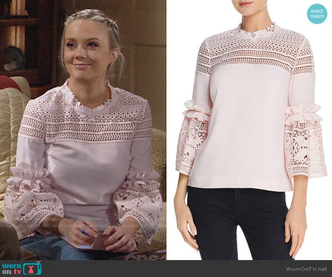 Ted Baker Poppyy Top worn by Abby Newman (Melissa Ordway) on The Young and the Restless