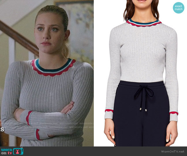 Ted Baker Saccha Sweater worn by Betty Cooper (Lili Reinhart) on Riverdale