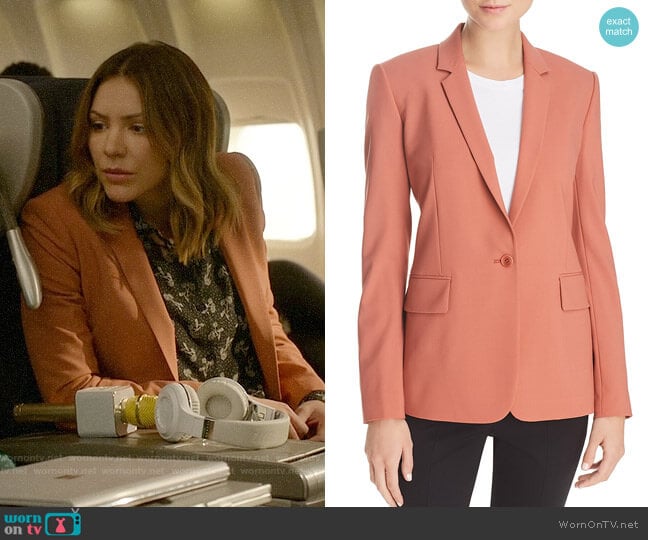 Theory Pink Russet Essential Blazer worn by Paige Dineen (Katharine McPhee) on Scorpion