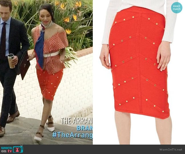 Topshop Studded Pencil Skirt worn by Shaun (Carra Patterson) on The Arrangement