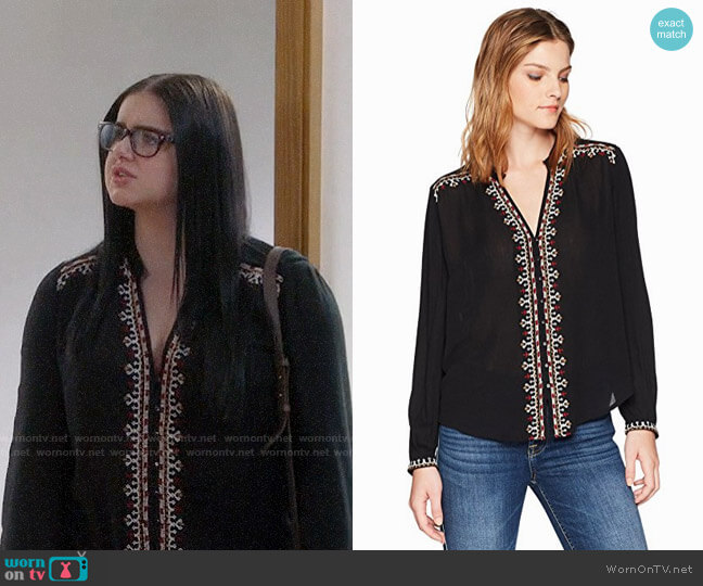 Velvet by Graham & Spencer Remi Embroidered Shirt worn by Alex Dunphy (Ariel Winter) on Modern Family