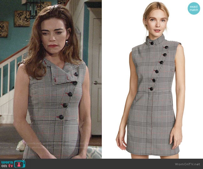 Veronica Beard Coco Dress worn by Victoria Newman (Amelia Heinle) on The Young and the Restless