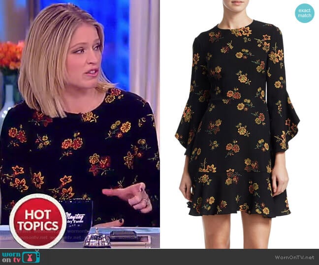 Cassidy Floral Silk Crepe Dress by ALC worn by Sara Haines on The View