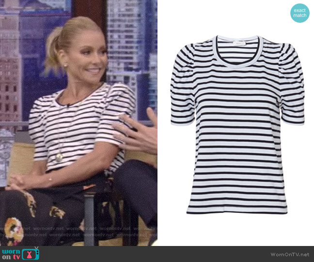 'Merida' Striped T-Shirt by ALC worn by Kelly Ripa  on Live with Kelly & Ryan
