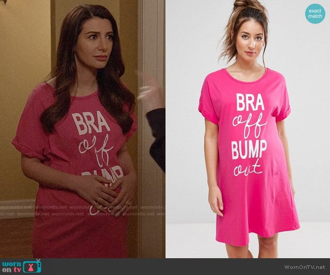 WornOnTV: Aly's pink Bra Off Bump Out dress on New Girl, Nasim Pedrad