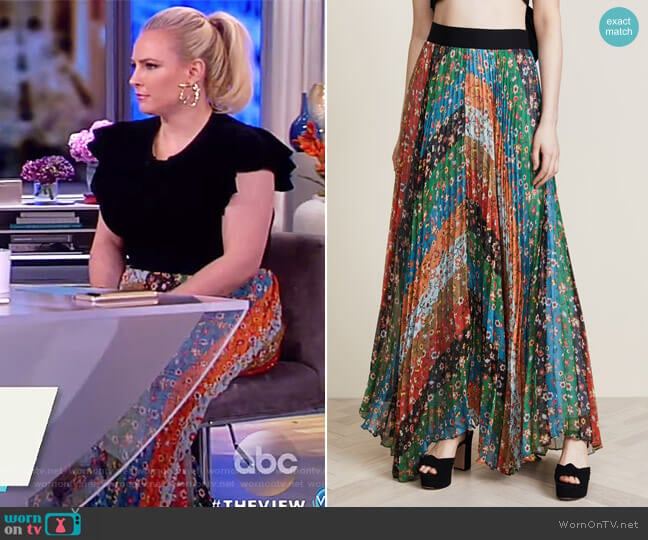 Katz Maxi Skirt by Alice + Olivia worn by Meghan McCain on The View