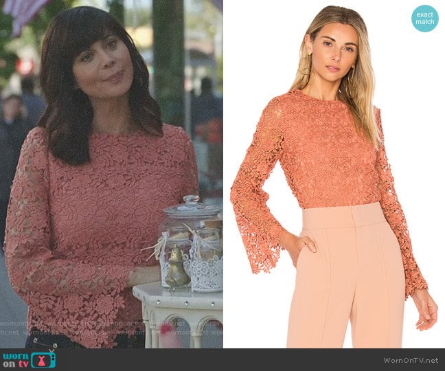 'Pasha' Top by Alice + Olivia worn by Cassandra Nightingale (Catherine Bell) on Good Witch