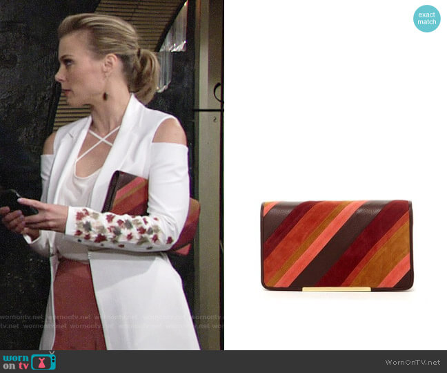 Bcbgmaxazria Farrah Clutch worn by Phyllis Newman (Gina Tognoni) on The Young and the Restless