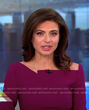 Bianna’s purple asymmetric top on CBS This Morning