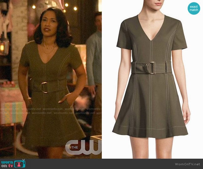 Diane von Furstenberg Belted Fit & Flare Dress worn by Iris West (Candice Patton) on The Flash