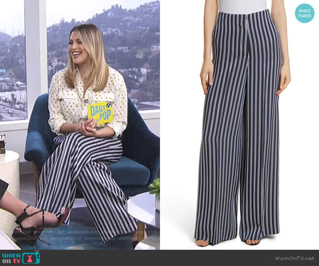 Stripe Palazzo Pants by Diane von Furstenberg worn by Carissa Loethen Culiner on E! News