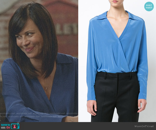 Wrap Blouse by Diane von Furstenberg worn by Cassandra Nightingale (Catherine Bell) on Good Witch