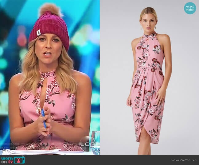 Wornontv Carries Pink Floral Print Sleeveless Dress On The Project Carrie Bickmore Clothes 