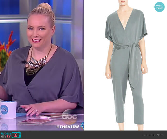 Cropped V-neck Jumpsuit by Halston Heritage worn by Meghan McCain on The View