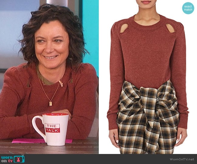 Klee Cutout Sweater by Isabel Marant Etoile worn by Sara Gilbert on The Talk