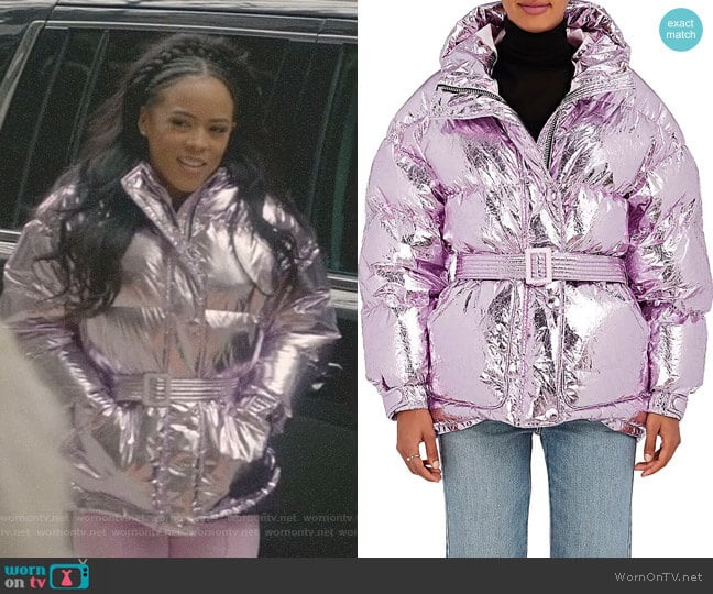 Tech-Fabric Down Puffer Coat by Ienki Ienki worn by Tiana Brown (Serayah McNeill) on Empire