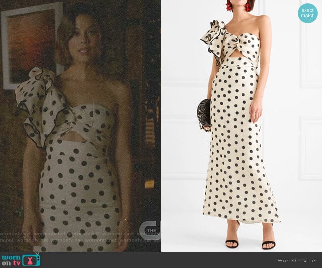 Valley of the Kings Gown by Johanna Ortiz worn by Cristal Flores (Nathalie Kelley) on Dynasty