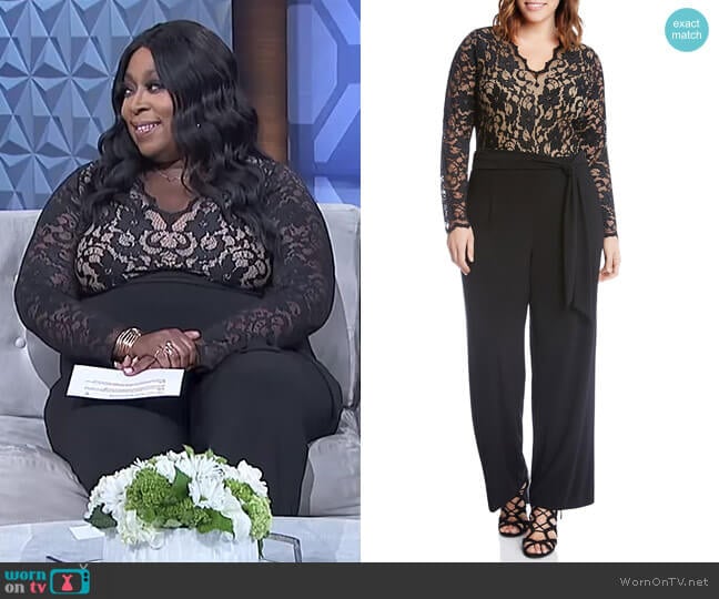 WornOnTV: Loni’s black floral lace jumpsuit on The Real | Loni Love ...