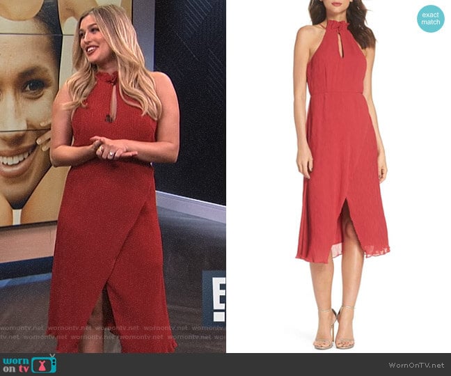 Skylines Halter Midi Dress by Keepsake worn by Carissa Loethen Culiner on E! News