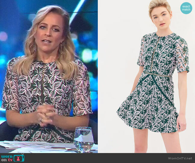 Wild Things Lace Dress by Keepsake worn by Carrie Bickmore on The Project