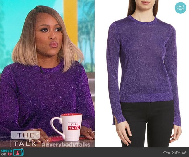 Metallic Knit Sweater by Kenzo worn by Eve on The Talk