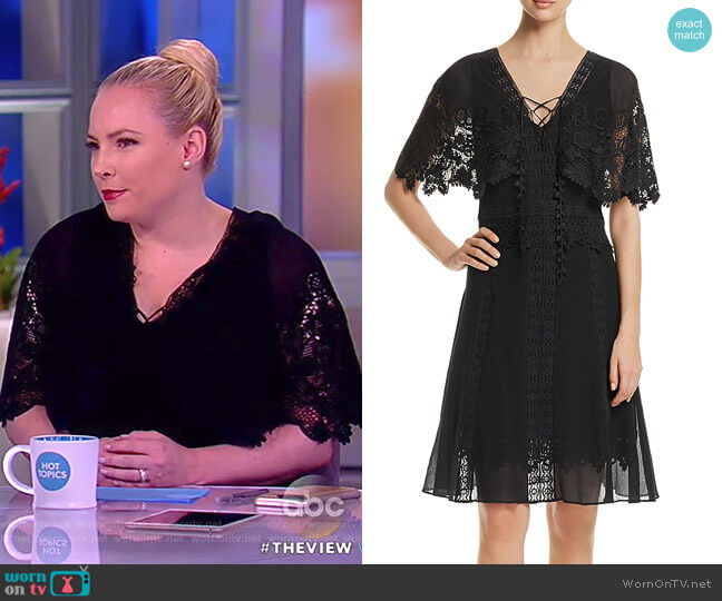 Giovanna Lace-Trim Dress by Kobi Halperin worn by Meghan McCain on The View