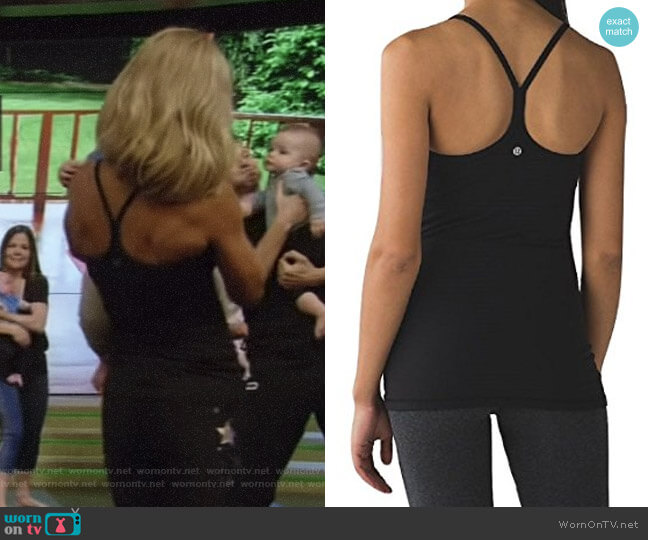 Power Y Tank by Lululemon  worn by Kelly Ripa on Live with Kelly and Mark