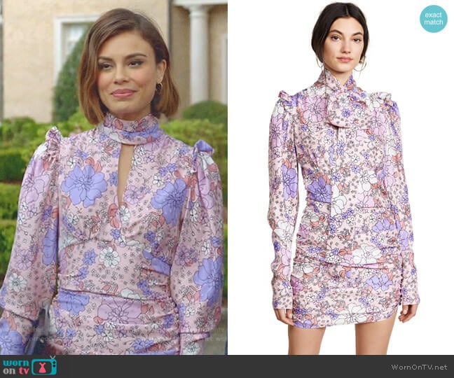 Kartagena Silk Dress by Magda Butrym worn by Cristal Flores (Nathalie Kelley) on Dynasty