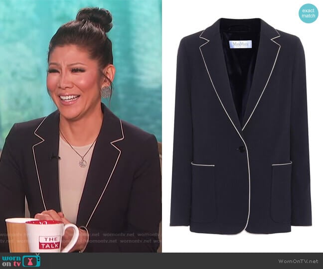 Faretra wool blazer by Max Mara worn by Julie Chen on The Talk