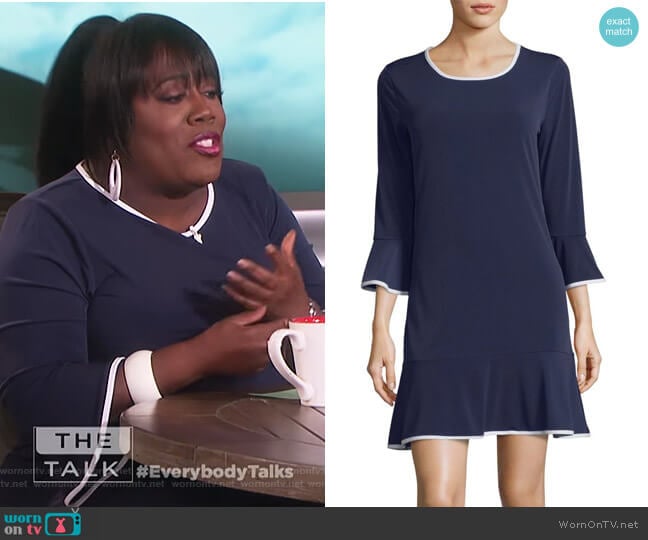 Bell-Sleeve Dress by MICHAEL Michael Kors worn by Sheryl Underwood on The Talk