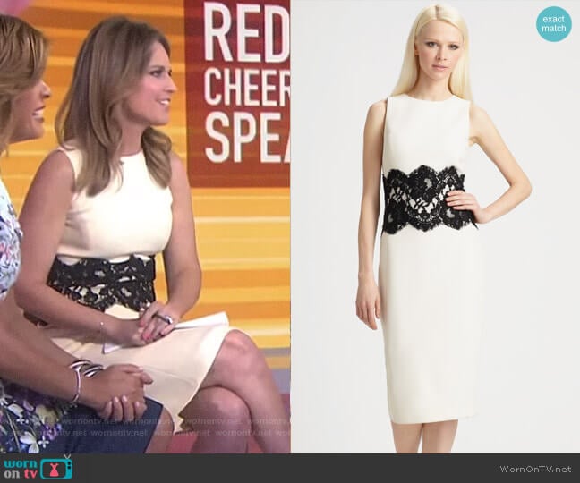 Wool Lace Waist Dress by Michael Kors worn by Savannah Guthrie on Today