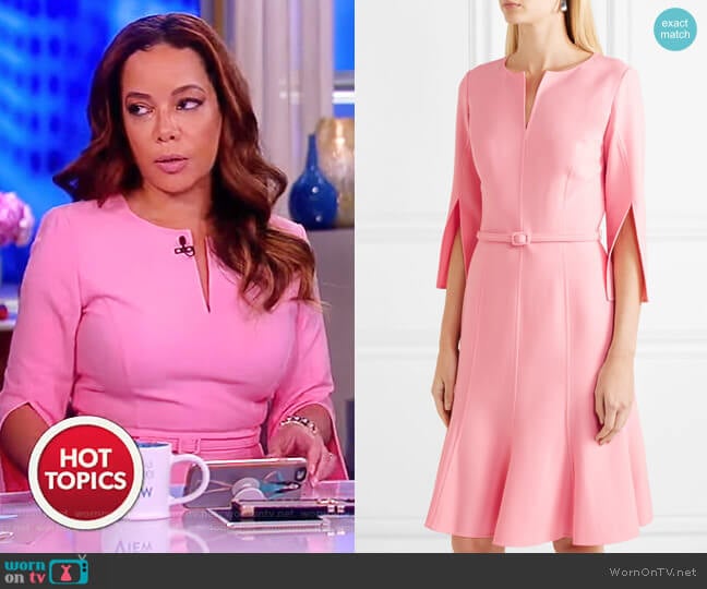 WornOnTV: Sunny’s pink slit sleeve belted dress on The View | Sunny ...