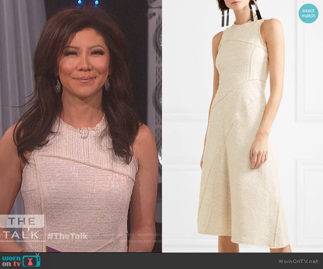 Sleeveless boulce-tweed dress by Proenza Schouler worn by Julie Chen on The Talk